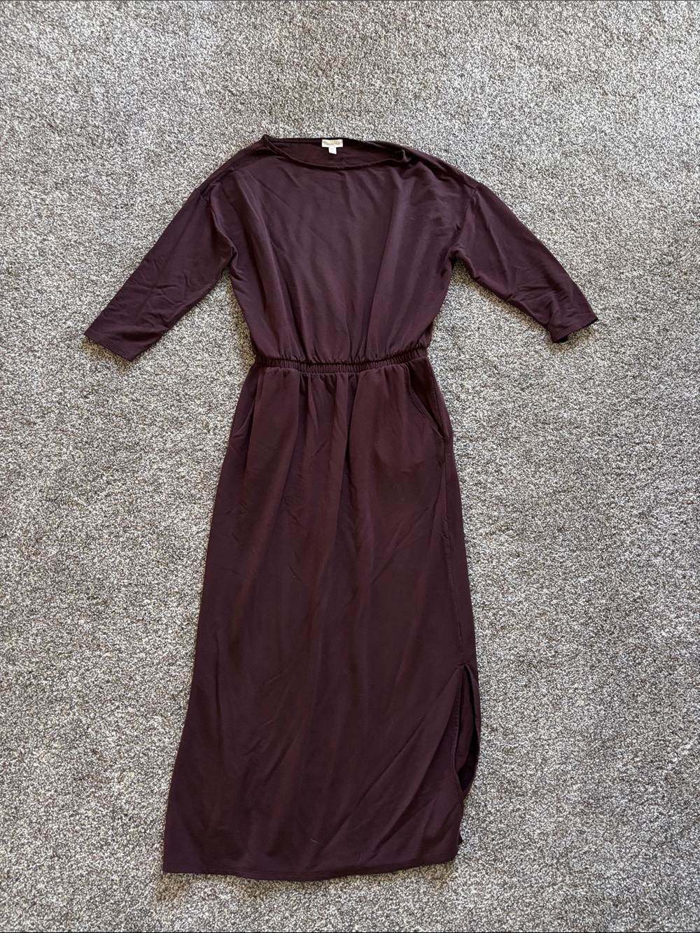 Garnet Hill Plum Maxi Dress with Elastic Waist, size S, worn once